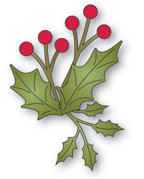 Memory Box Dies - Forest Holly Sprig - 94912