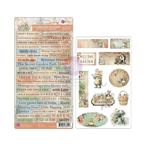 Prima - The 3 Girls Tale - Chipboard Stickers 60/pkg - Homegrown - 683498