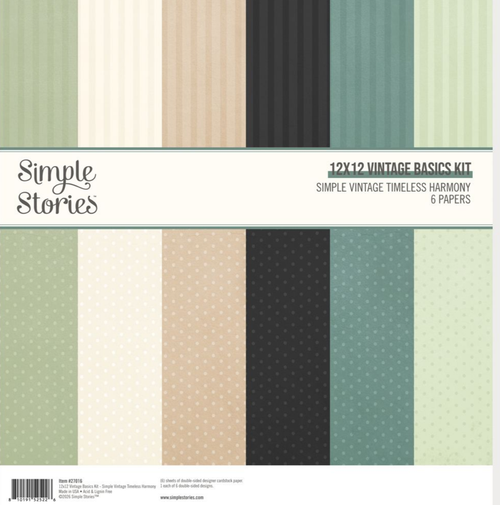 Simple Stories - Basics Solids Kit 12x12 - Simple Vintage Timeless Harmony - 27016