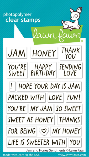 Lawn Fawn -Stamps - Jam and Honey Sentiments - LF4129