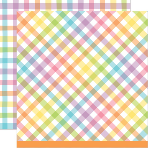 Lawn Fawn - Double -Sided Paper Pack 12"X12 - Giddy for Gingham - Ambrosia Salad - LF4016