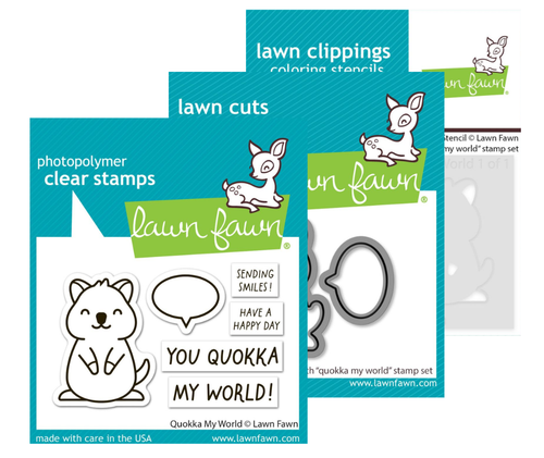 Lawn Fawn - Stamps/Die/Stencil - Quokka My World - Add On Bundle - LF3936/LF3937/LF3938