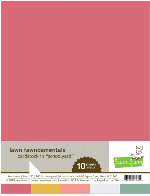 Lawn Fawn - Lawn Fundamentals - Cardstock Pack 11"x8.5" - Schoolyard-  - LF1846