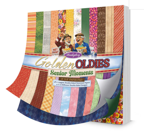 Hunkydory Crafts - 8" x 8" Paper Pad - Golden Oldies - GOSM103