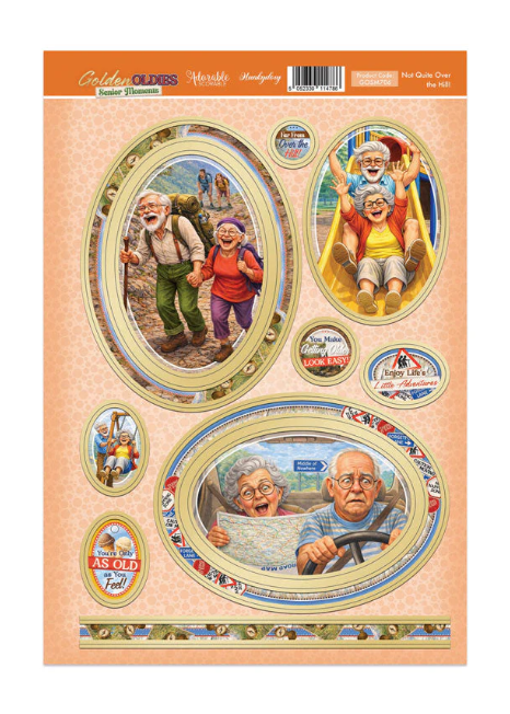 Hunkydory Crafts - Topper Sheet - Golden Oldies - Not Quite Over the Hill! - GOSM706