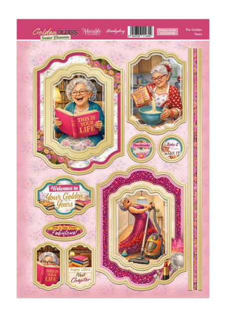 Hunkydory Crafts - Topper Sheet - Golden Oldies - The Golden Years - GOSM708