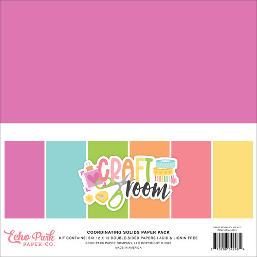 Echo Park - Solids Kit 12x12 - Craft Room - CRM492015