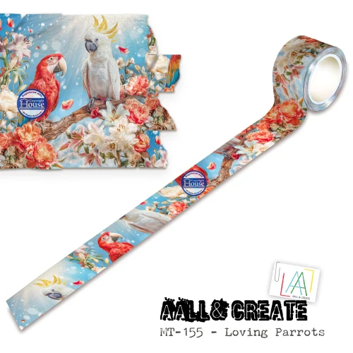 AALL And Create - Layer It Up - Washi Tape - Loving Parrots - #155