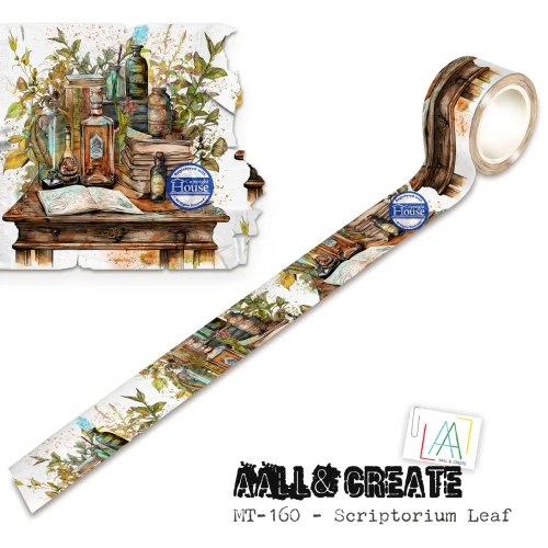 AALL And Create - Layer It Up - Washi Tape - Scriptorium Leaf - #160