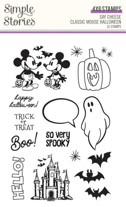 Simple Stories- Stamp Set - Say Cheese Classic Mouse Halloween - 27217