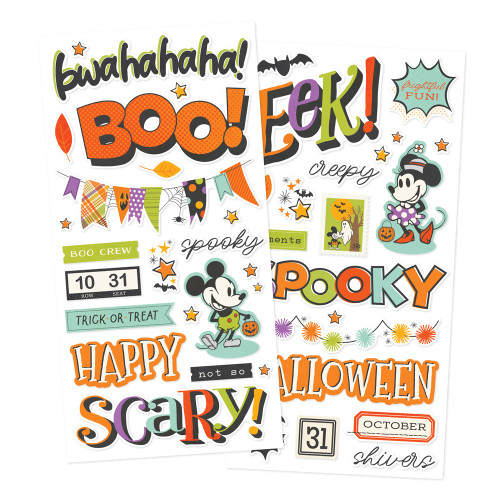 Simple Stories - Foam Stickers 43/Pkg - Say Cheese Classic Mouse Halloween - 27221