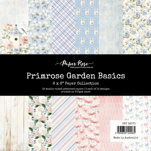 Paper Rose Studio - Basics 6x6 Paper Collection - Primrose Garden Easter Basics - 36070