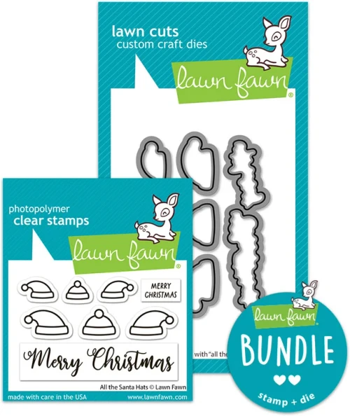Lawn Fawn - Stamp & Die Bundle - All the Santa Hats - LF3904/3905