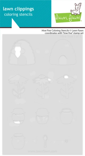 Lawn Fawn Coloring Stencil - Hive Five - LF4148