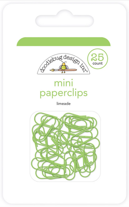 Doodlebug - Mini Paper Clips 25/Pkg - Limeade