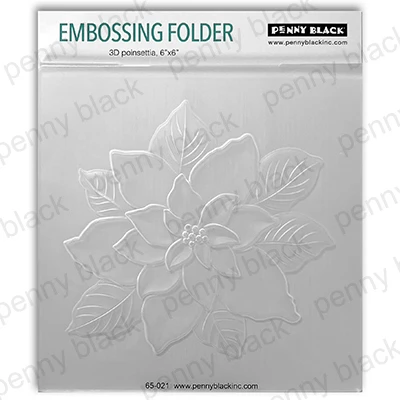 Penny Black - Embossing Folder 6"x6" - 3D POINSETTIA - 65-021