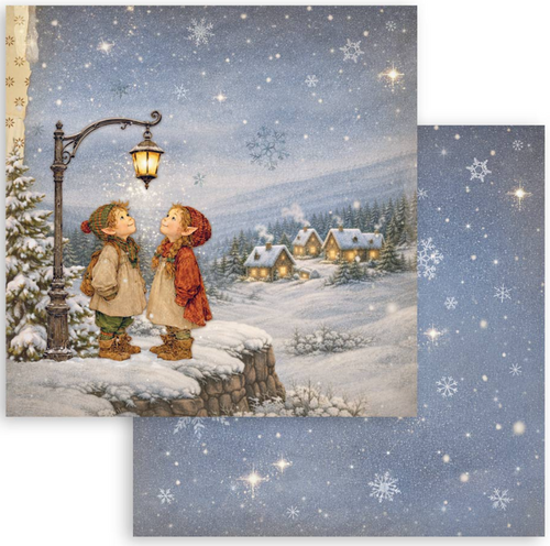 Stamperia - Double Sided Cardstock 12x12 - Silent Night -  Street Lamp - SBB1169