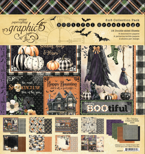 Graphic 45 -Collection Pack 8x8 - BOOtiful Greetings - 4503307