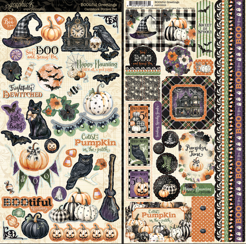 Graphic 45 - Sticker Set - BOOtiful Greetings - 4503305