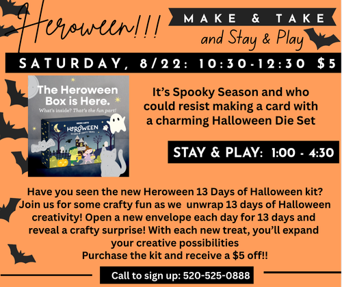 In Store Classes - 08/22: 10:30 - Heroween Make & Take