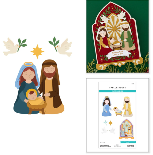Hero Arts - Nativity Blessings Etched Dies by Bibi Cameron - S5-765
