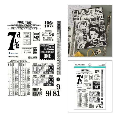 Spellbinders Esther Glas - Keepsake Numbers Clear Stamp Set  - STP-279