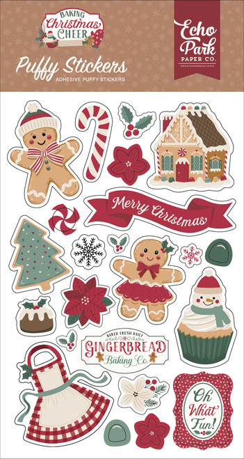 Echo Park - Puffy Stickers - Baking Christmas Cheer - BCC516066