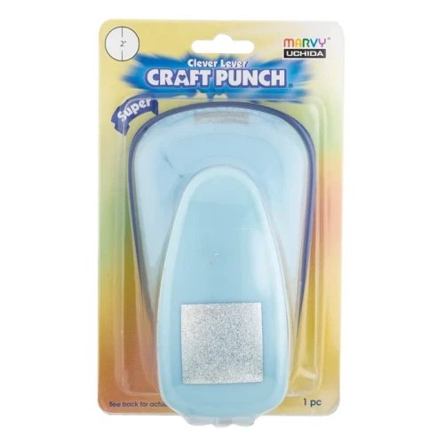 Marvy Uchida - Clever Lever Super Jumbo Craft Paper Punch - 2" Square - LV-SJCP42