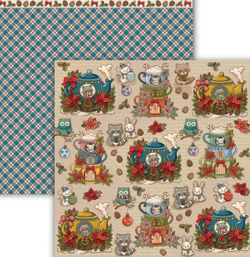 Dare 2B Artzy - Double-Sided Cardstock 12x12 - Teapots & Tiny Tales - Cozy Cup Cottage - PP1162