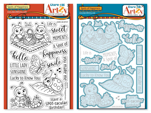 Dare 2B Artzy - Stamp & Die Bundle - Spots of Happiness - 26474/D317