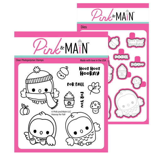 Pink & Main - Stamp/Die Set - Hooray For Fall - PMO896/PNM896