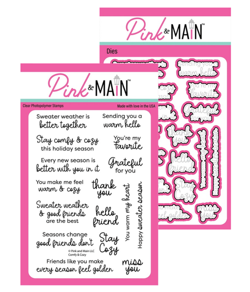 Pink & Main - Stamp/Die Set - Comfy & Cozy - PMO902/PNM902