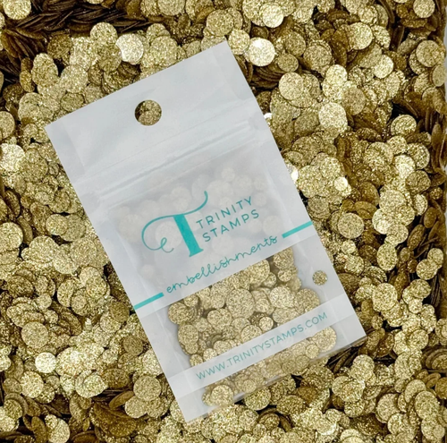 Trinity -  Holographic Sparkle Spots Confetti  - Gold - 0235