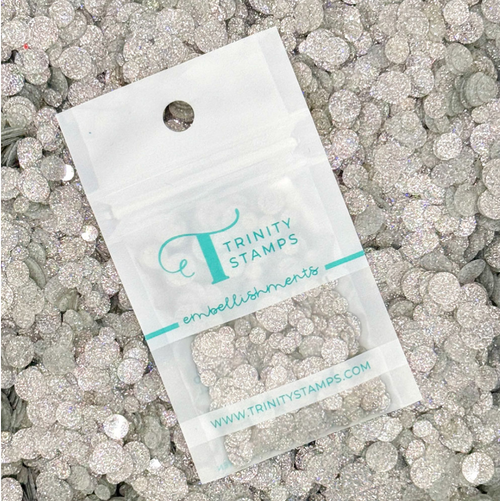 Trinity -  Holographic Sparkle Spots Confetti  - Silver - 0234