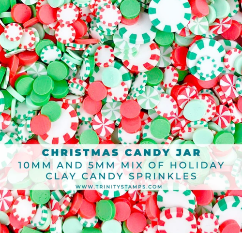 Trinity Stamps - Clay Embellishments - Christmas Candy Jar - 0225
