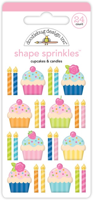 Doodlebug - Cupcakes & Candles - Shape Sprinkles - 9125