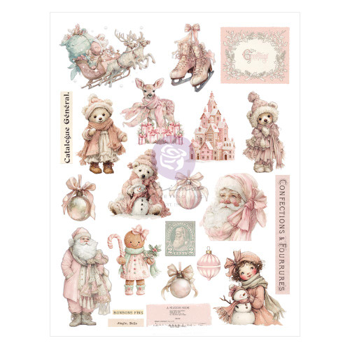 Prima Marketing - 8.5×11 Transfer – 1 sheet - Christmas Blush - 982669