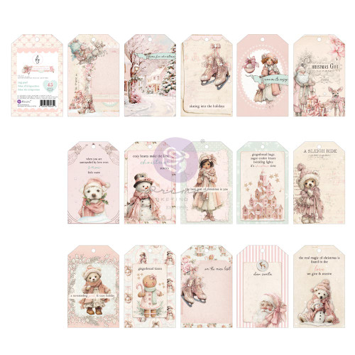 Prima Marketing - Tag Pad - 40 sheets - Christmas Blush - 982652