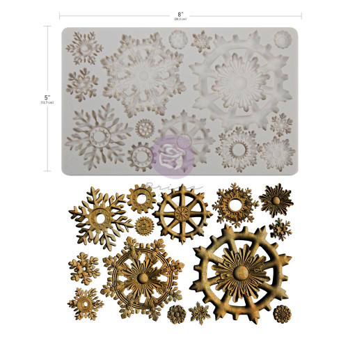 Prima Marketing Finnabair - Decor Moulds 5″x8″x8mm - Frosty Gears