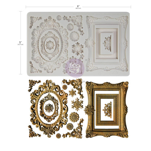 Prima Marketing Finnabair - Decor Moulds 5″x8″x8mm - Winter Frames