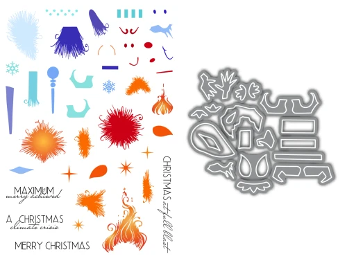 LDRS Creative - Stamp & DIe Set - A Miserly Season 4x6 Stamps and Coordinating Dies - 3631