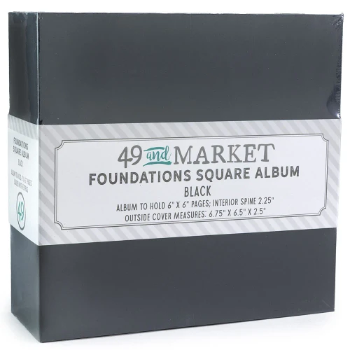 49 And Market Foundations 6x6 Square Album - Black FA-36732
