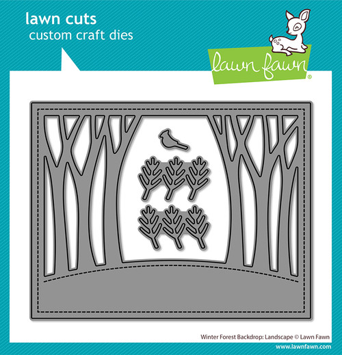 Lawn Fawn - Dies - Winter Forest Backdrop: Landscape -  LF477