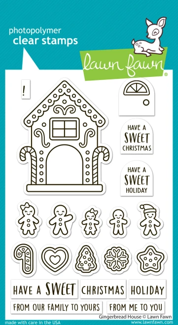 Lawn Fawn - Stamp Set - Gingerbread House  - LF4256