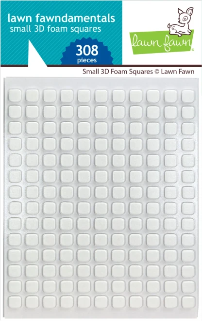 Lawn Fawn - Small 3D Foam Adhesive Squares - White - LF3821