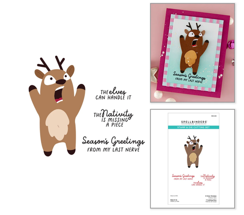 Spellbinders - Clear Stamp & Die Set - Rein It In - SDS-245