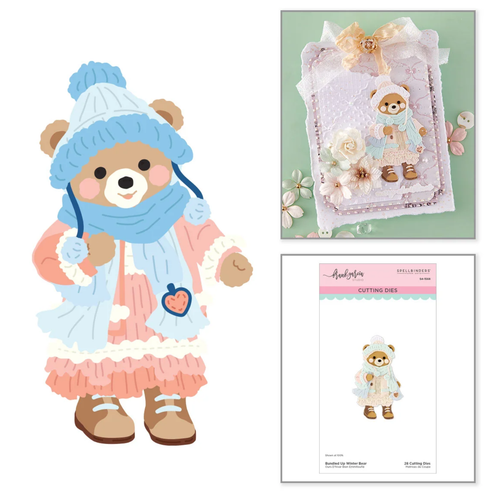 Spellbinders - Cutting Dies - Bundled Up Winter Bear - S4-1568