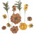 49 and Market - Rustic Bouquet Paper Flowers 12/Pkg - Marigold (49RBQT - 34864)