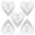 Sizzix By Tim Holtz Thinlits Die Set 25/Pkg - Stacked Tiles Hearts (665858)