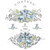 AB Studios - Decoupage Rice Paper - No. 0638 - Chateau Blue Floral (No. 0638)